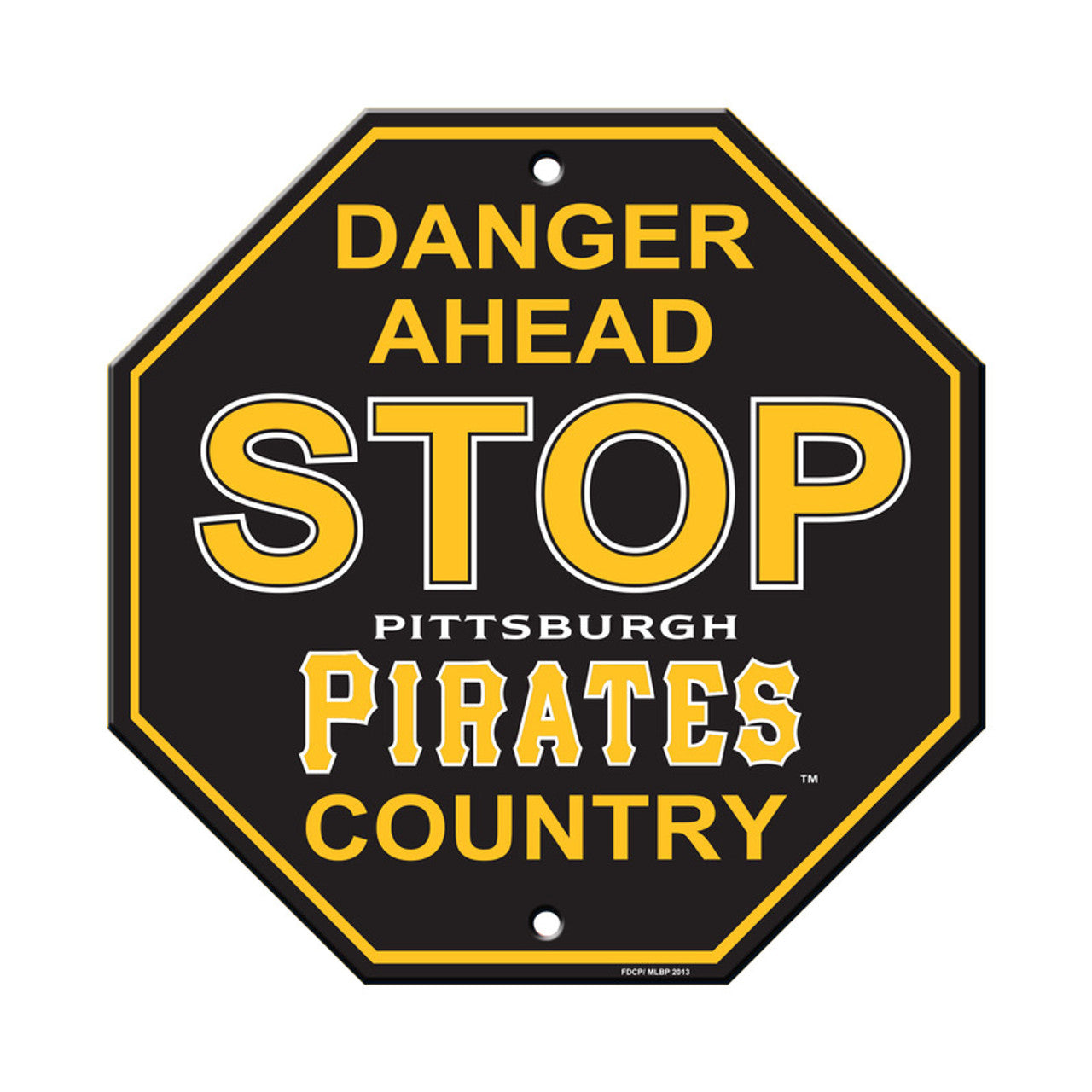 Pittsburgh Pirates MLB stop sign, 12x12 wall décor, officially licensed fan collectible