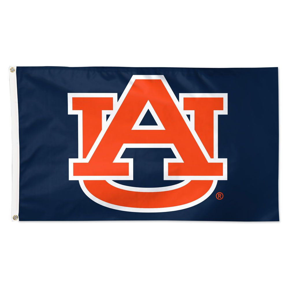 Auburn Tigers 3x5 ft NCAA flag featuring official logo, team colors, and grommets for quick wall or pole display