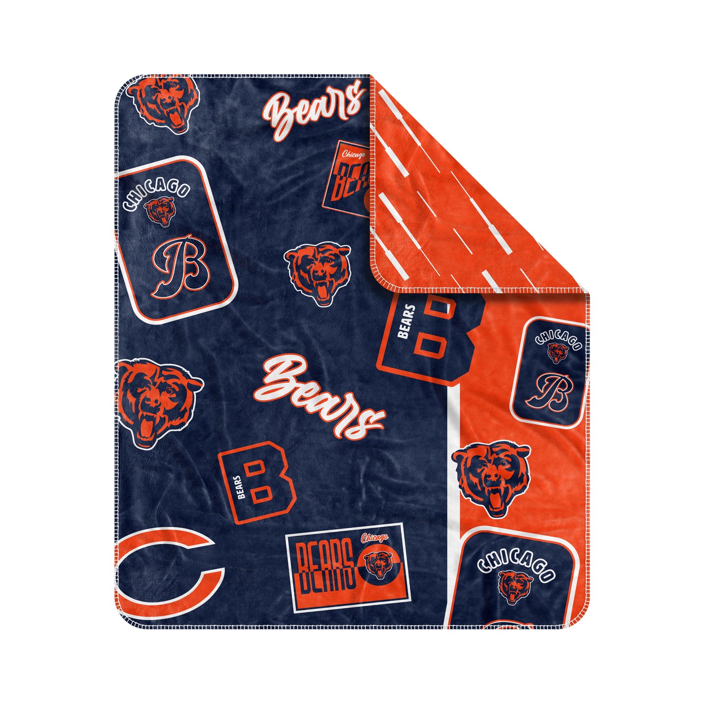 Chicago Bears Dream Weave Throw Blanket 50x60 reversible microfiber NFL team blanket