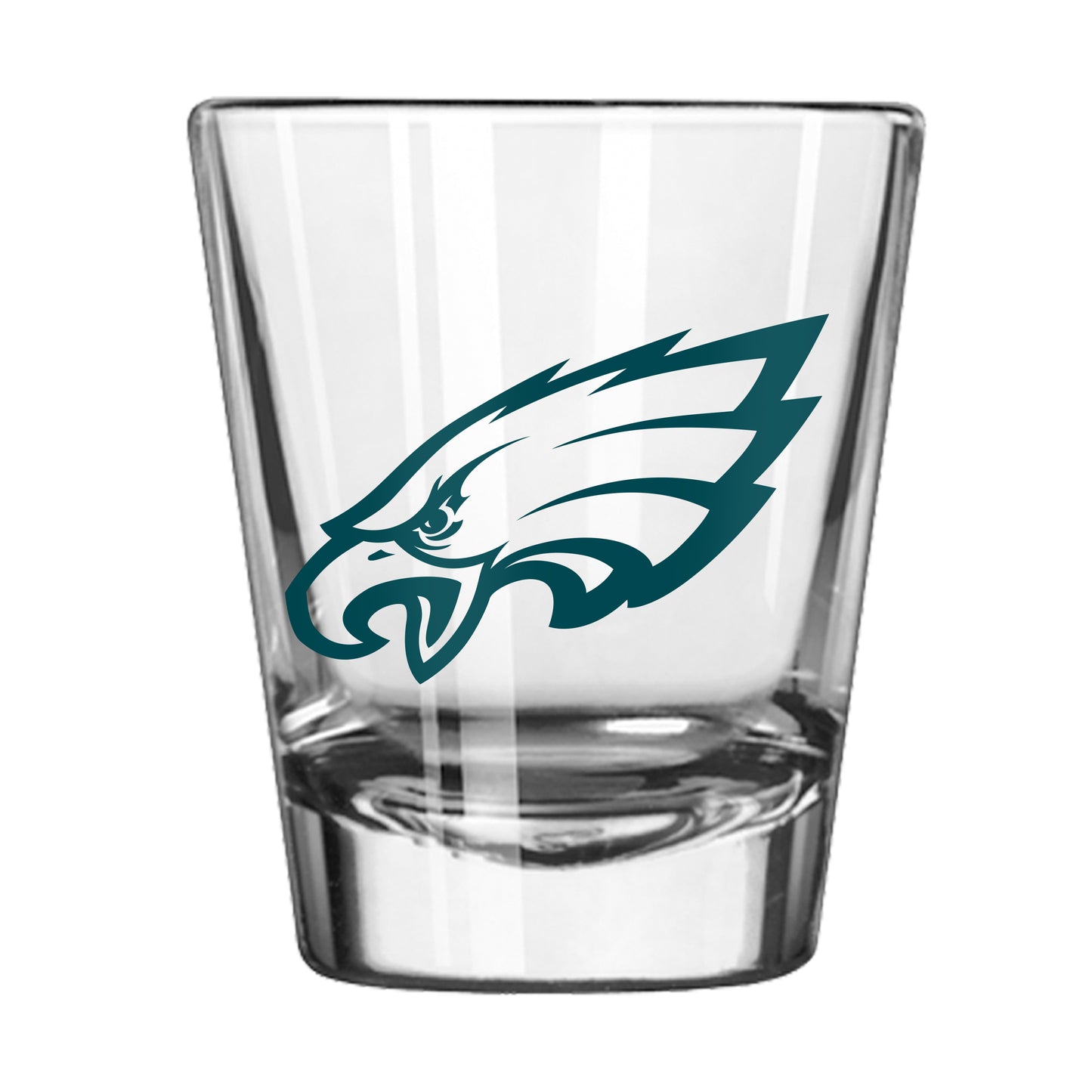 Philadelphia Eagles 2oz NFL Classic Shot Glass with weighted base and bold team gameday graphics.