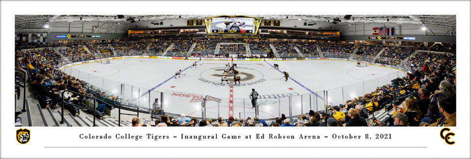 Colorado College Tigers Panoramic Picture - Ed Robson Arena Hockey Wall  Decor