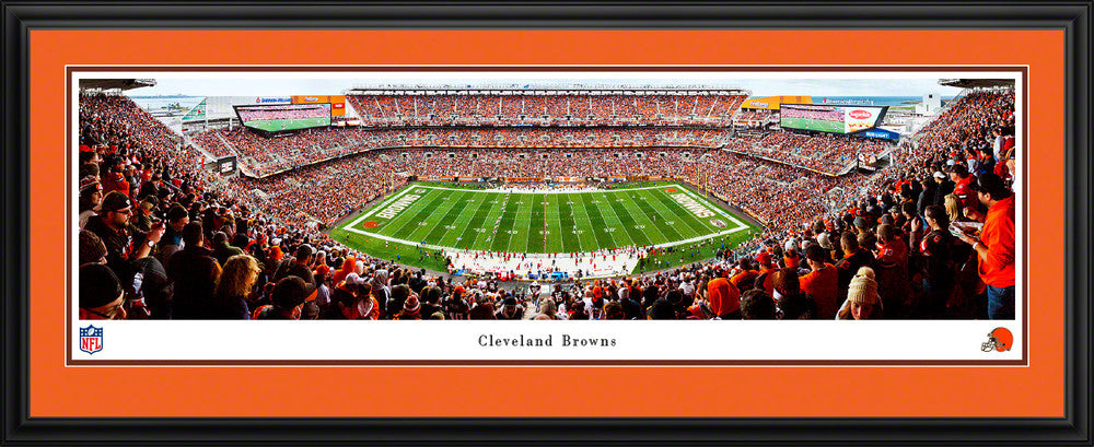 Cleveland Browns Panoramic Poster - FirstEnergy Stadium NFL Fan Cave Decor by Blakeway Panoramas