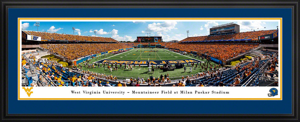 West Virginia Mountaineers End Zone Football Panoramic Picture - Mountaineer Field at Milan Puskar Stadium by Blakeway Panoramas