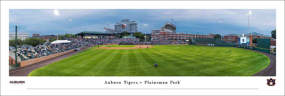 Auburn Tigers Baseball Panoramic Picture - Plainsman Park Fan Cave Decor