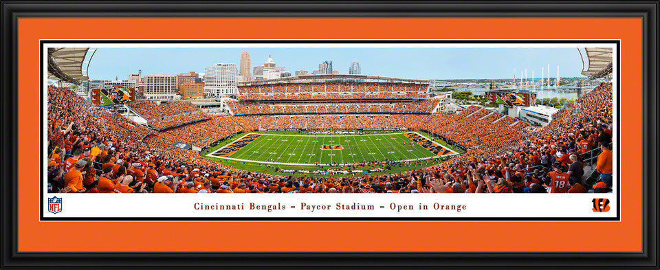 Cincinnati Bengals Orange Out Panoramic Picture - Paycor Stadium NFL Fan Cave Decor by Blakeway Panoramas