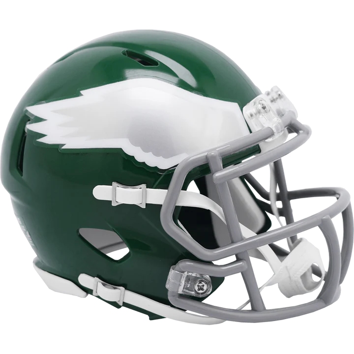 Philadelphia Eagles 1974-1995 Throwback Mini Helmet by Riddell, ideal for autographs or display