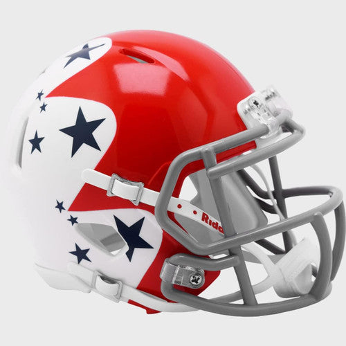 Air Force Falcons Red White & Blue Riddell Speed Mini Helmet collectible with authentic decals and metal faceguard