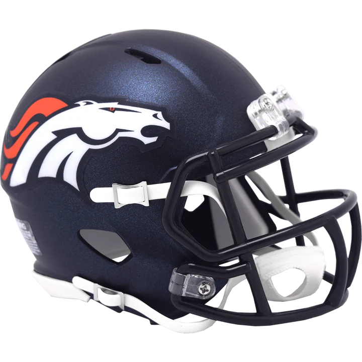 Denver Broncos NFL 2024 speed mini helmet Riddell 5.5 inch half scale collectible autograph display