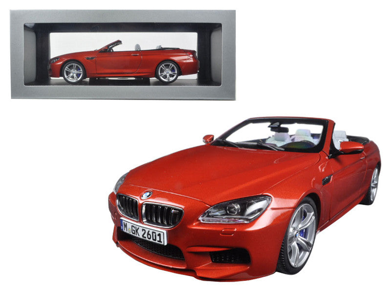 BMW M6 F12M Convertible 1/18 diecast model by Paragon in Sakhir Orange with opening parts and detailed interior