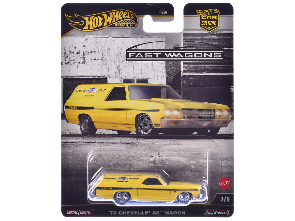 1970 Chevrolet Chevelle SS Wagon "Yenko" Yellow "Fast Wagons" Series Diecast Model Car by Hot Wheels