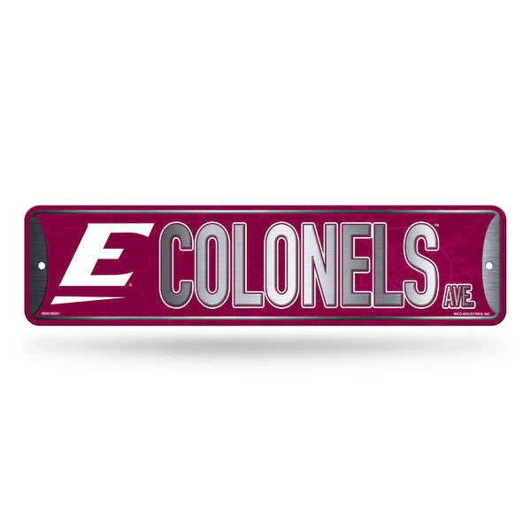 Eastern Kentucky Colonels NCAA Metal Street Sign with bold team graphics, officially licensed and durable.