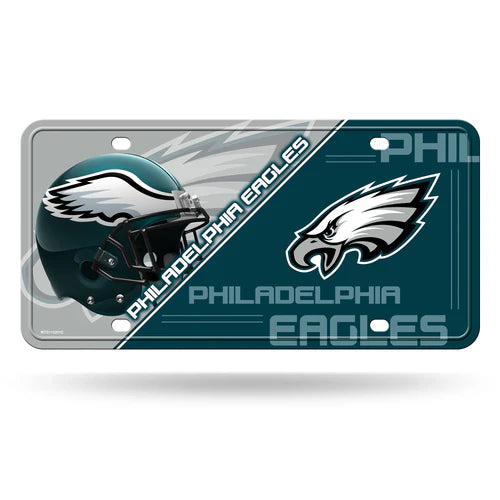 Philadelphia Eagles NFL Metal License Plate by Rico, 6x12 durable metal, officially licensed with team colors.