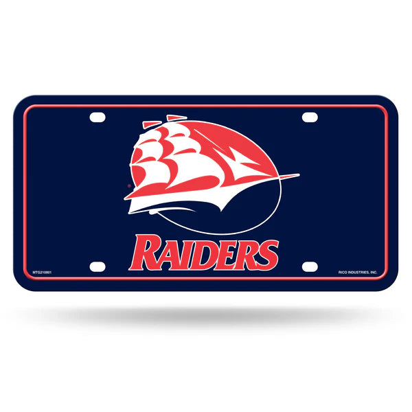 Shippensburg Raiders NCAA 6x12 metal license plate with team colors and graphics, officially licensed by NCAA.