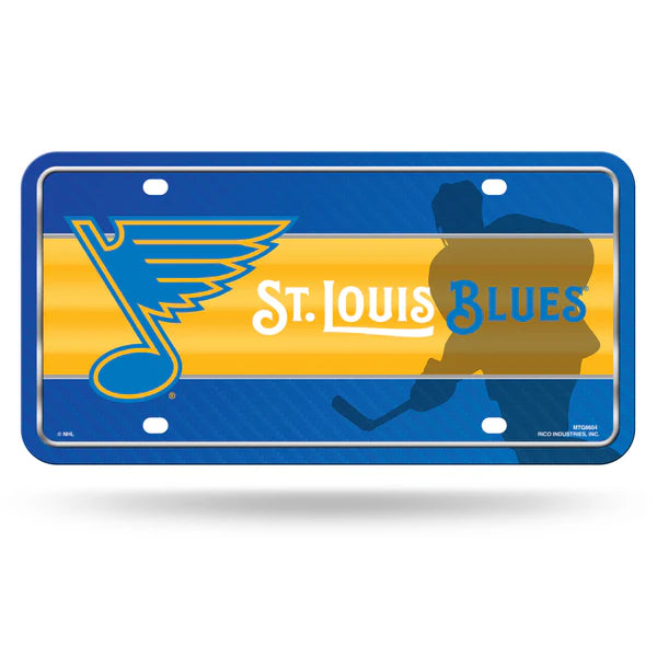 St. Louis Blues NHL 6x12 metal license plate with team colors and graphics, officially licensed by NHL.