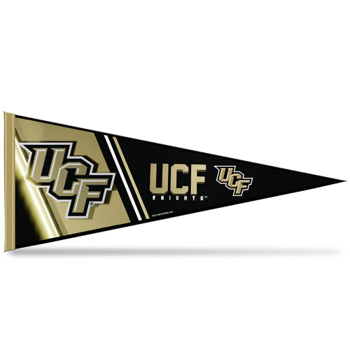 Central Florida (UCF) Knights NCAA pennant, 12"x30", soft felt with team graphics and colors, officially licensed, made by Rico.