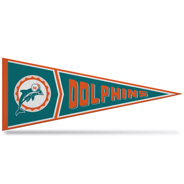 Miami Dolphins 12" x 30" Retro Design Soft Felt Pennant by Rico