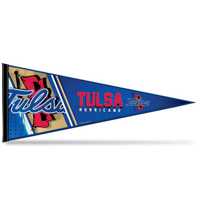 Tulsa Golden Hurricane NCAA 12"x30" soft felt pennant with vibrant team colors, officially licensed