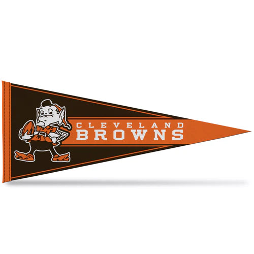 Cleveland Browns NFL 12x30 felt pennant with official team graphics and colors, made by Rico Industries.