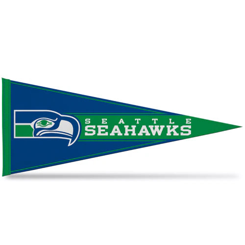 Seattle Seahawks 12x30 Soft Felt NFL Pennant with team colors and retro design by Rico