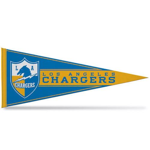 Los Angeles Chargers 12x30 Soft Felt NFL Pennant with team graphics by Rico