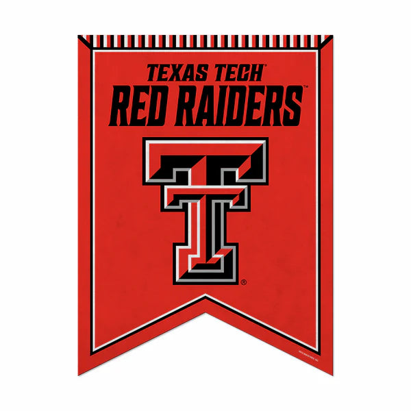 Texas Tech Red Raiders 18" x 24" rafter felt pennant banner with team graphics and colors, officially licensed NCAA.