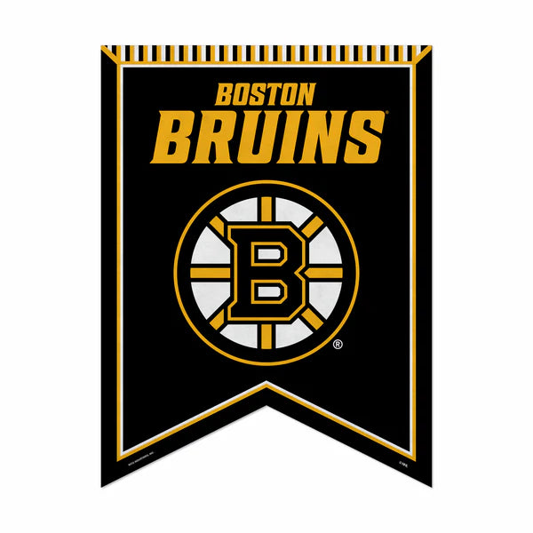 Boston Bruins NHL 18x24 felt rafter pennant banner with official team colors and graphics
