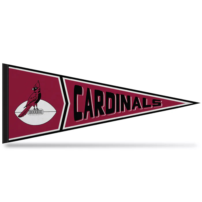 Arizona Cardinals NFL Retro Pennant - 12" x 30" Soft Felt with Classic Team Graphics, Officially Licensed.
