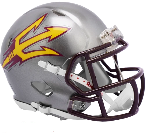 Arizona State Sun Devils NCAA Flash Mini Speed Helmet by Riddell with faceguard, chinstrap, and padding – perfect for autographs