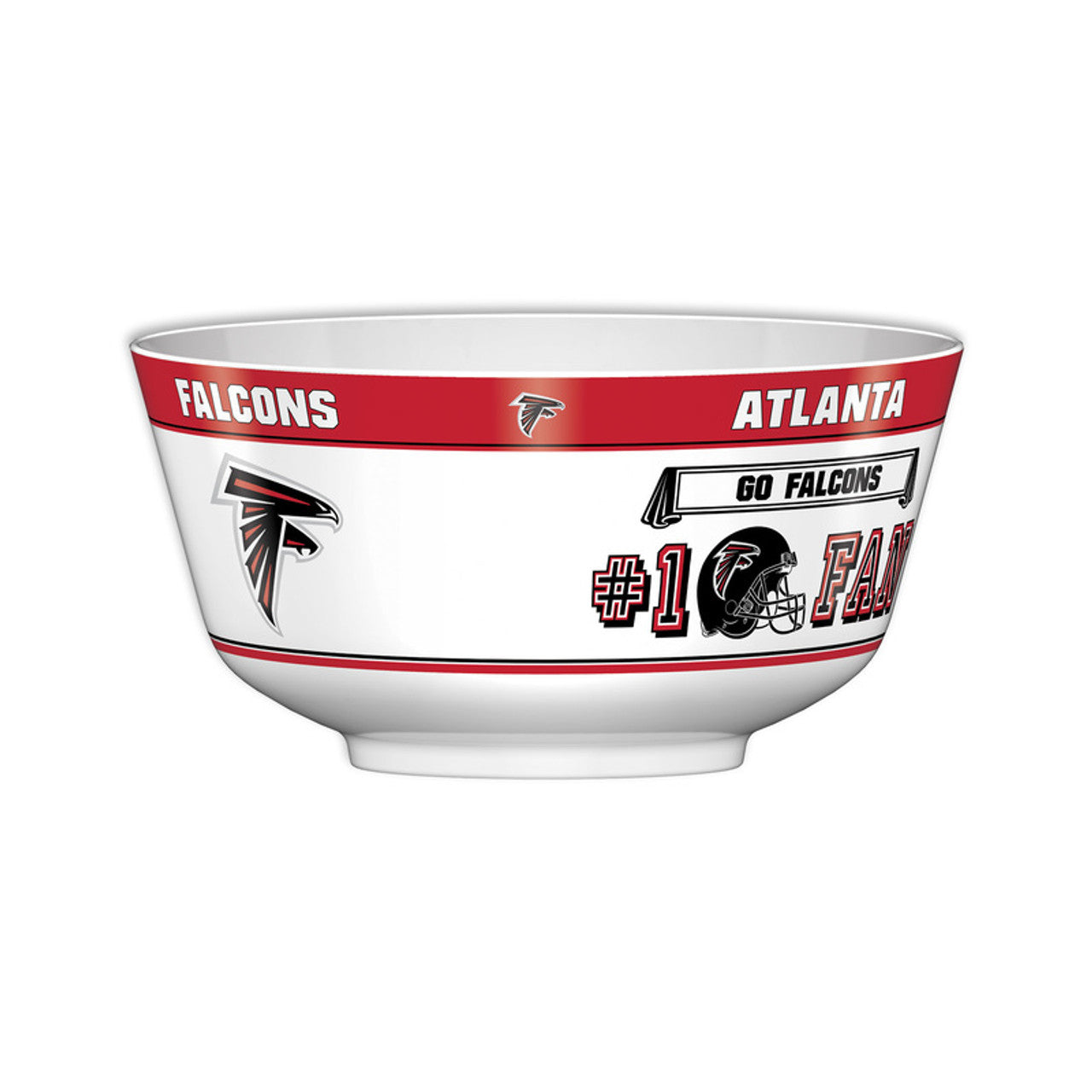 Atlanta Falcons All Pro Party Bowl with team graphics, durable melamine, and fade-resistant colors for game day.