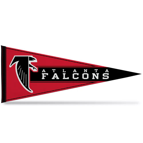 Atlanta Falcons 12" x 30" Soft Felt Pennant with bold team graphics and colors. Officially licensed by the NFL.