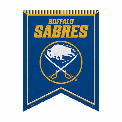 Buffalo Sabres 18" x 24" NHL Rafter Felt Pennant with bold team colors and graphics. Officially licensed collectible.