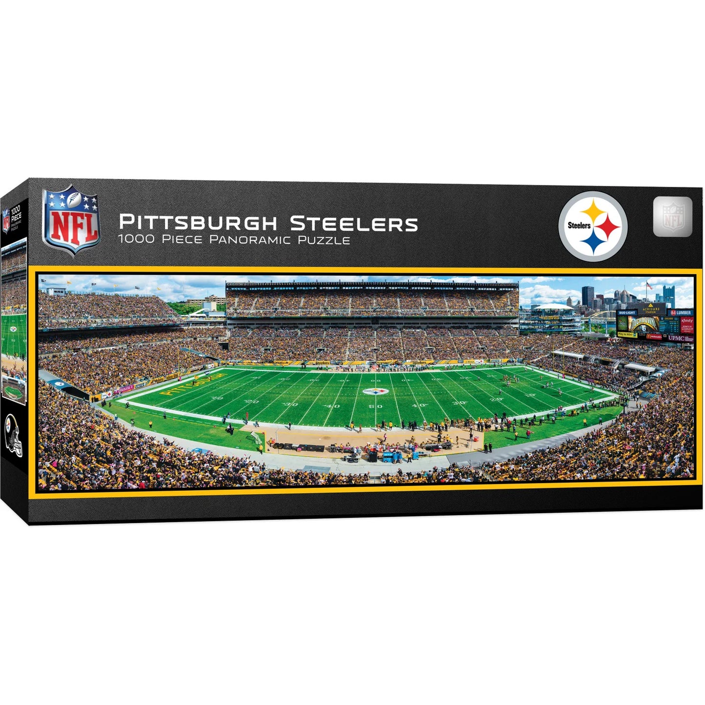 Pittsburgh Steelers Stadium Puzzle, 1000 pieces, brand new, measures 13" x 39", made by Masterpieces.