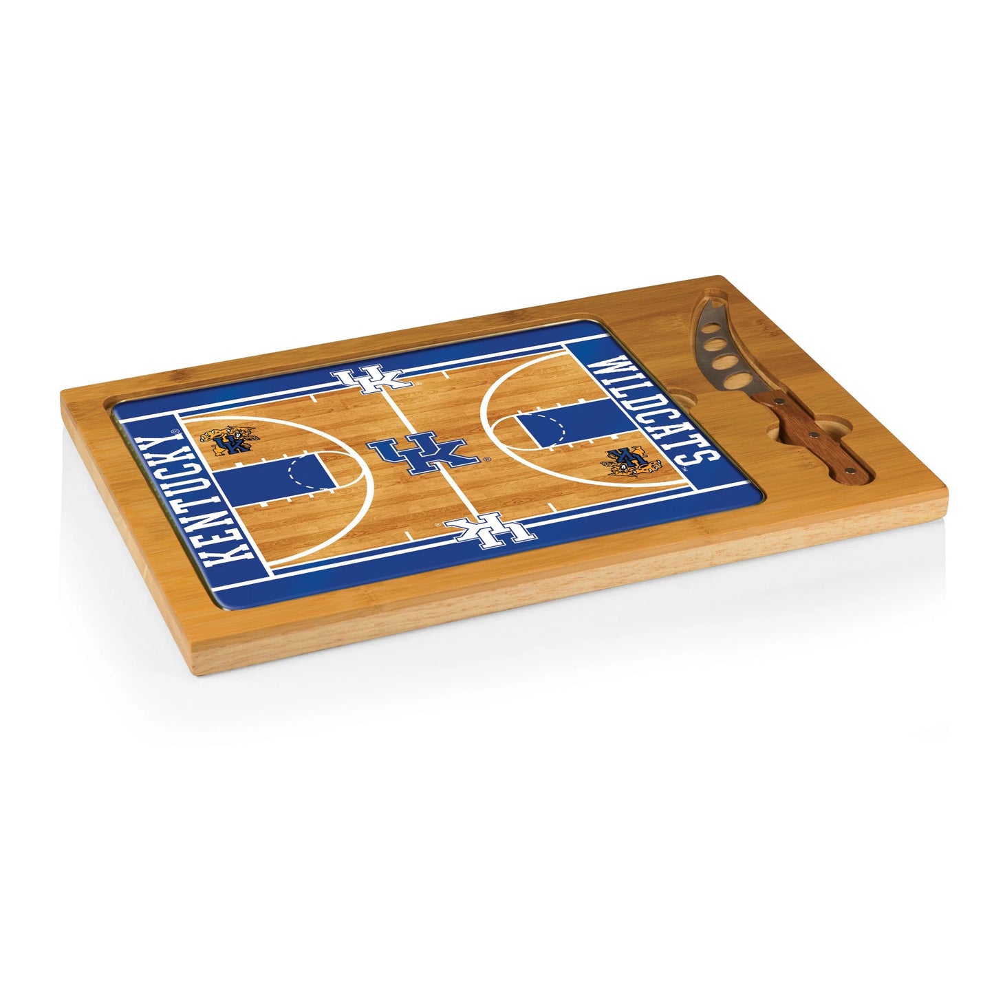 Kentucky Wildcats Basketball - Icon Glass Top Cutting Board & Knife Set by Picnic Time