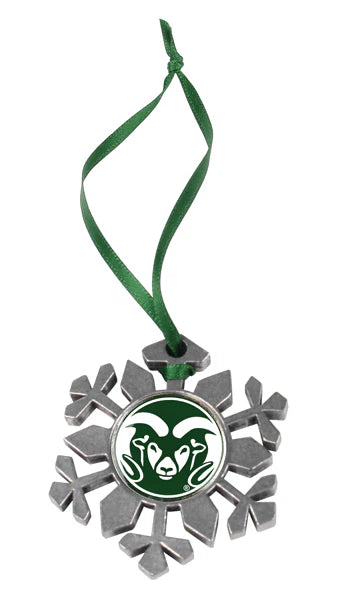 Brigham Young Cougars BYU NCAA snowflake ornament with ribbon and starburst design by Linkswalker.