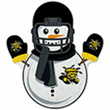 Wichita State Shockers 18" snowman felt pennant with bold team graphics, USA-made limited edition décor.