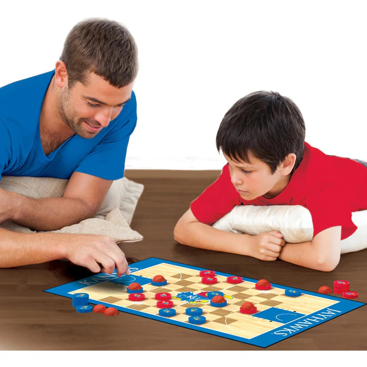 Kansas Jayhawks Checkers Board Game by Masterpieces