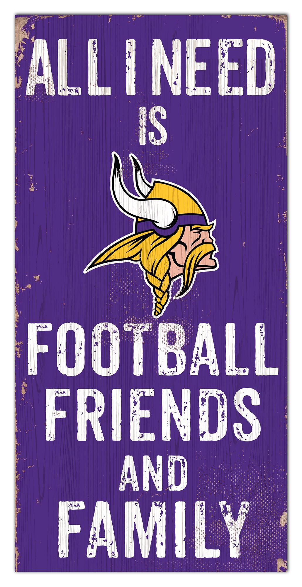 Minnesota Vikings 6 x 12 Family Sign