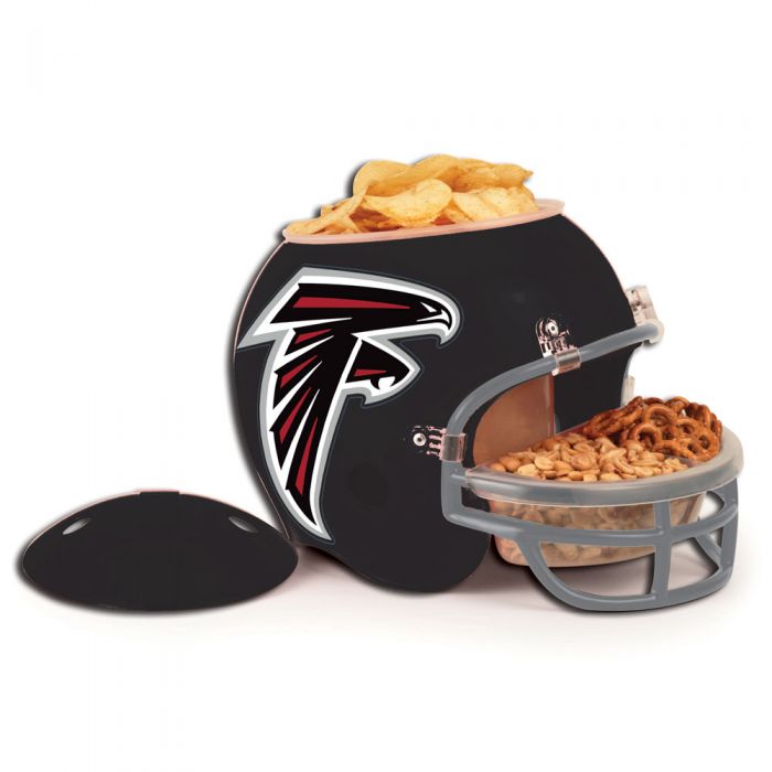 Atlanta Falcons NFL Snack Helmet, 10"x12", dual snack compartments, microwave & dishwasher safe, made in USA.