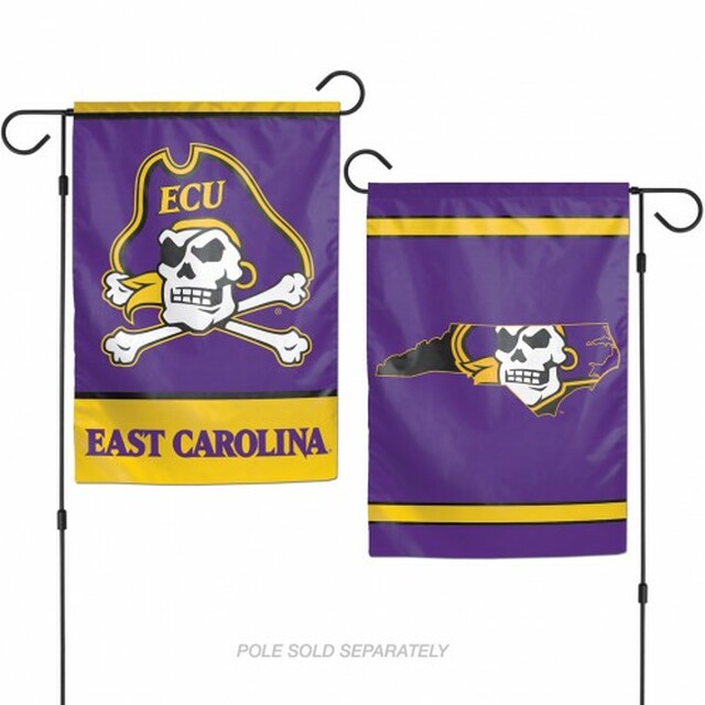 East Carolina Pirates 12x18 two-sided NCAA garden flag by Wincraft featuring official team colors and graphics