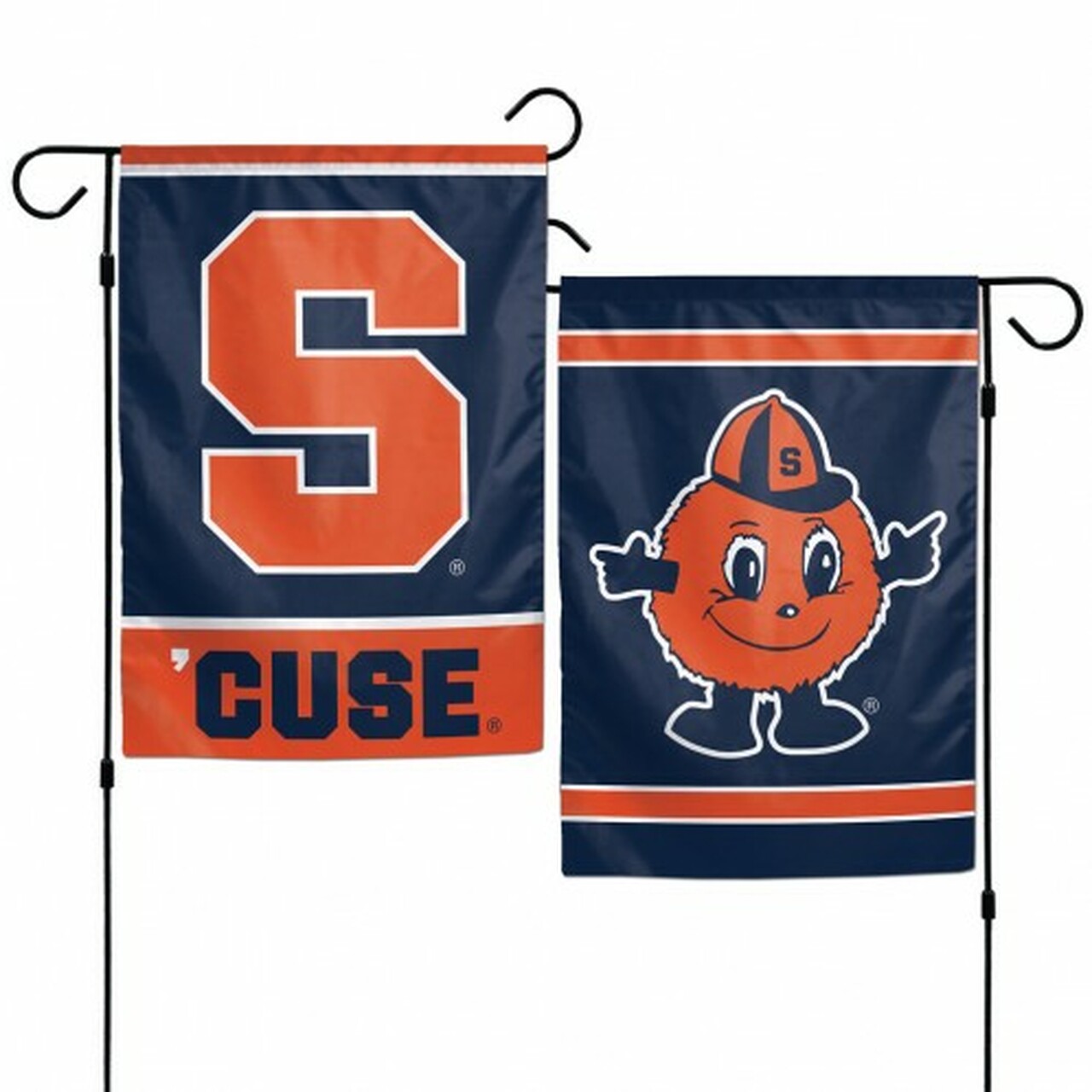 Syracuse Orange 12x18 two-sided NCAA garden flag with bold team graphics on durable polyester by Wincraft