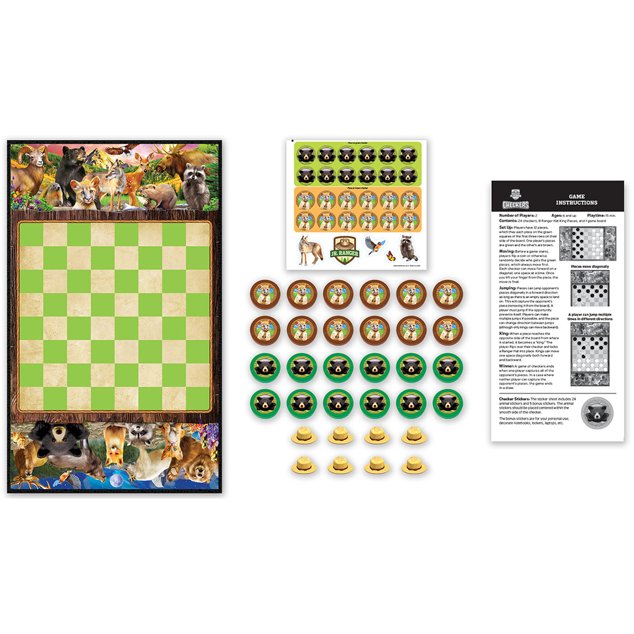 National Parks Checkers Board Game by Masterpieces
