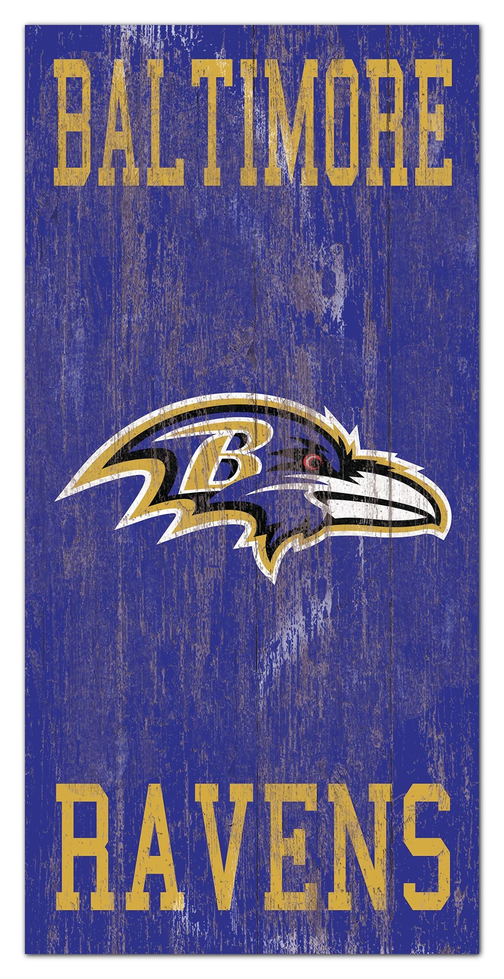 Baltimore Ravens 12'' Football Sign