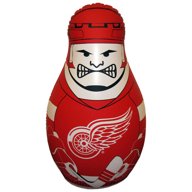 Inflatable toy punching bag with Detroit Red Wings hockey player graphics