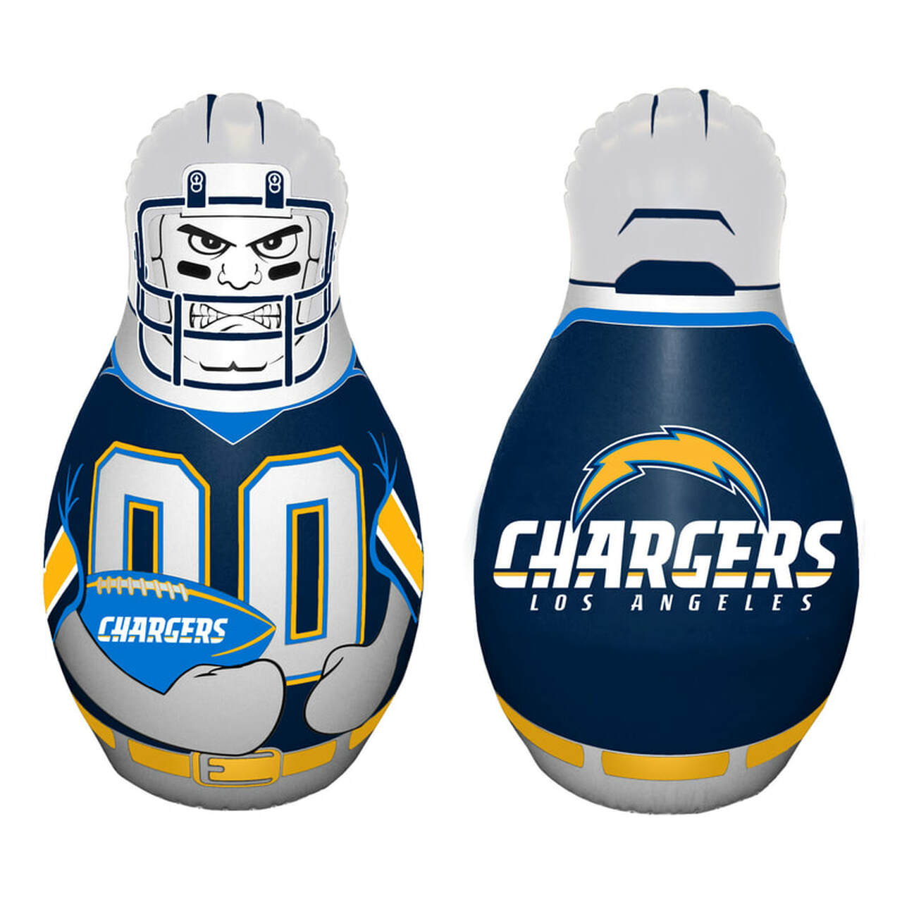 Los Angeles Chargers 40" inflatable vinyl Tackle Buddy punching bag for kids with bounce back action