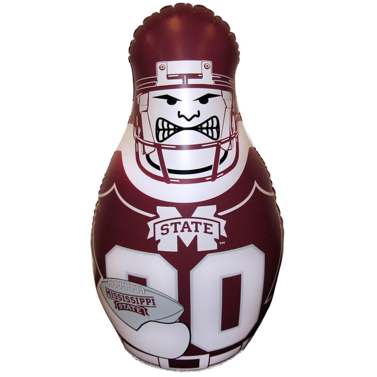 Mississippi State Bulldogs 40" inflatable vinyl Tackle Buddy punching bag with bounce-back action for kids