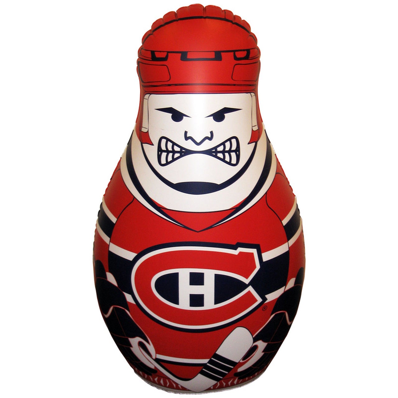 Montreal Canadiens 40" inflatable vinyl NHL Tackle Buddy punching bag with bounce back action for kids