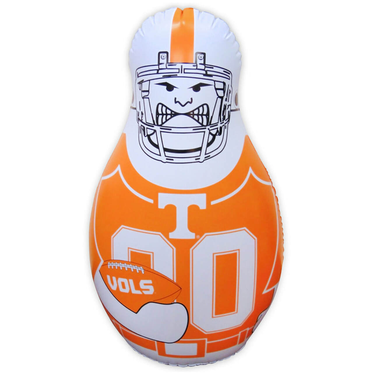 Tennessee Volunteers 40" NCAA vinyl inflatable tackle buddy punching bag, sand weighted for bounce-back action.