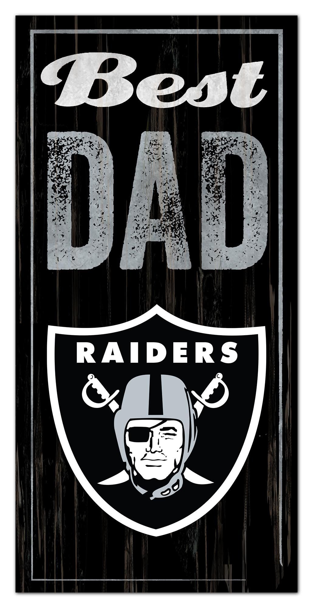 Fan Creations Las Vegas Raiders 6'' x 12'' Best Dad Sign