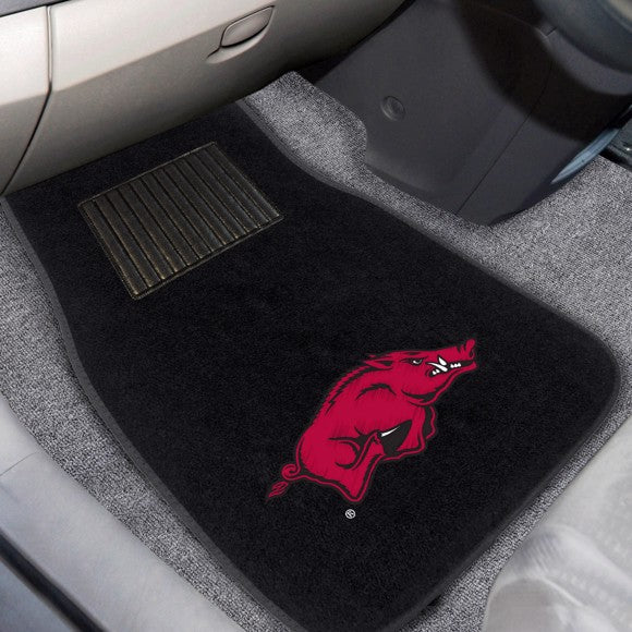 Arkansas Razorbacks 2-pc Embroidered Car Mat Set by Fanmats