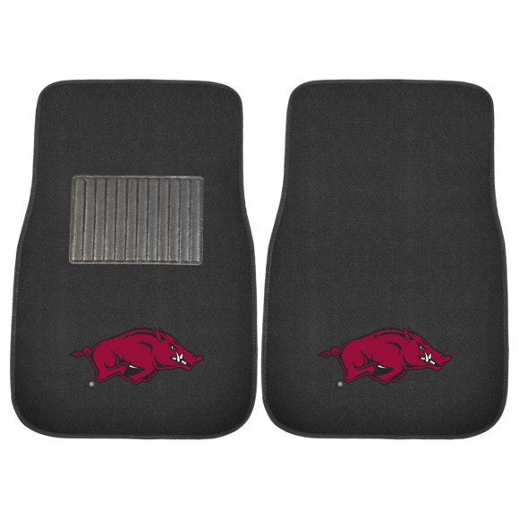 Arkansas Razorbacks 2-pc Embroidered Car Mat Set by Fanmats